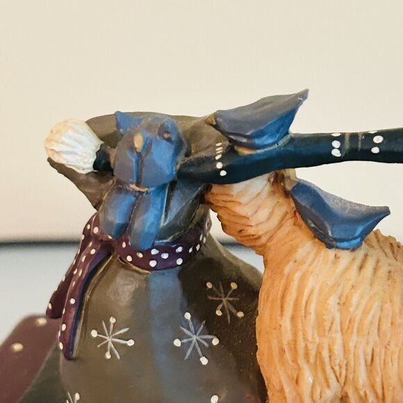 Williraye Studio Christmas Santa Candy Cane With Dog Cat Figurine Candle Box - Picture 7 of 16